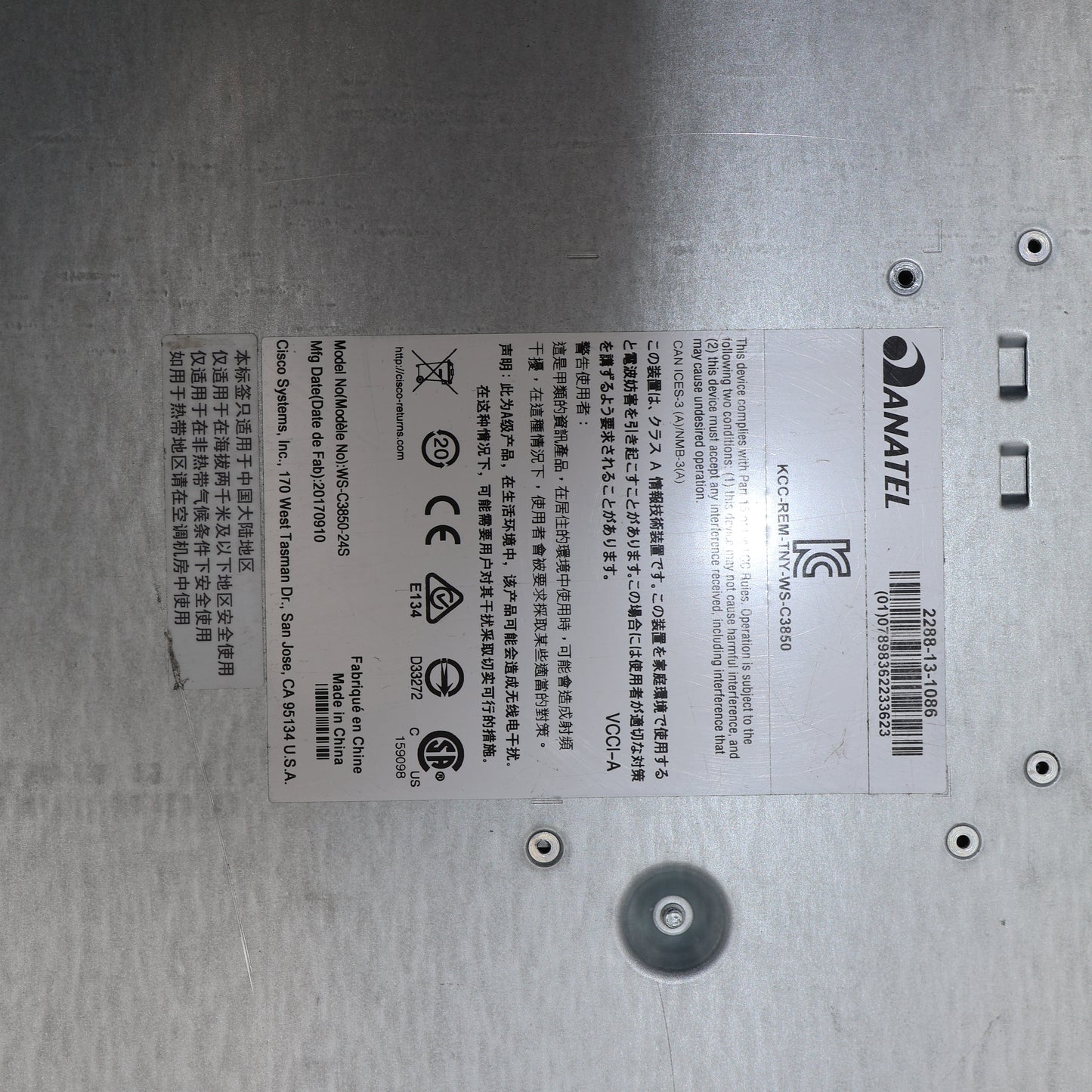 Cisco WS-C3850-24S-E 24-Port 1GbE SFP C3850-NM-4-1G Red. PSU L3 Managed Switch