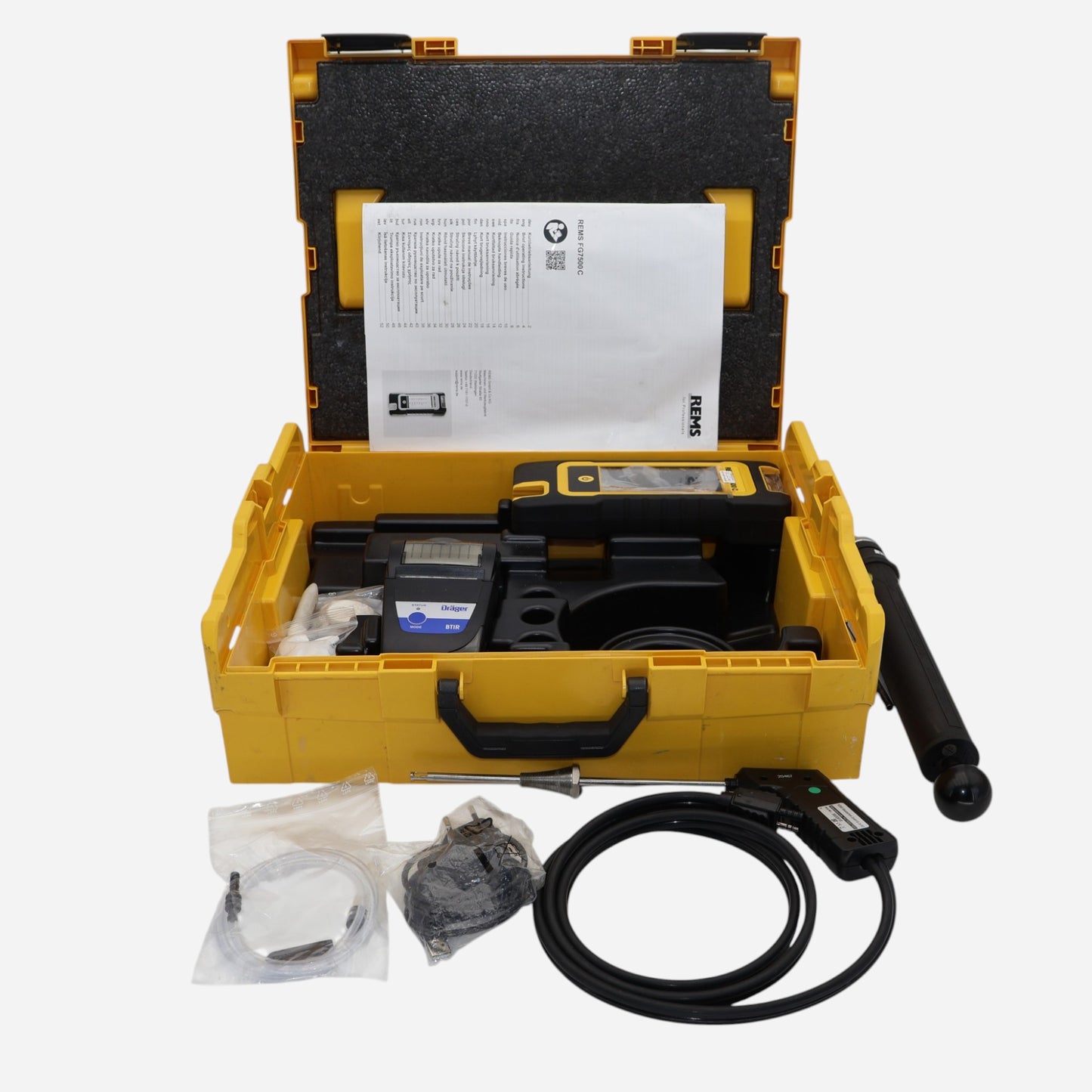 REMS Elektronisches Abgasmessgerät FG7500C Dräger Drucker Rußtester Kalibriert