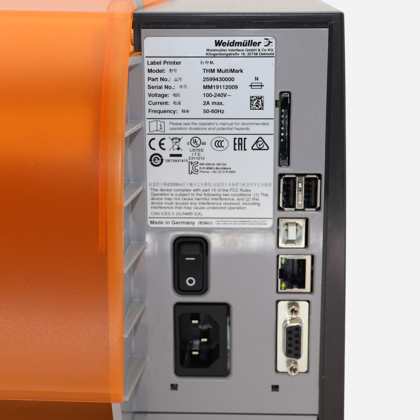 Weidmüller THM MultiMark Thermotransfer Drucker Etiketten Drucker